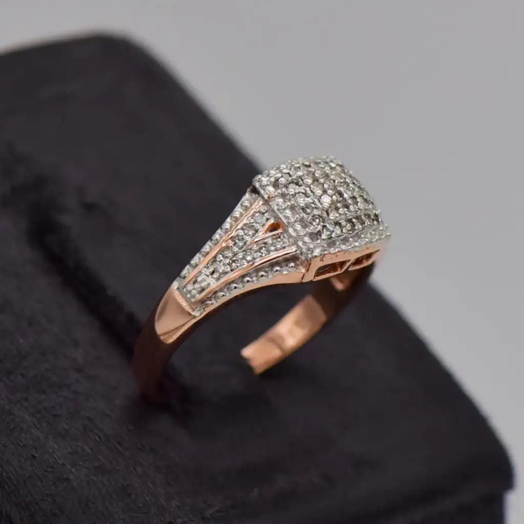 9ct Rose Gold Engagement Ring - View 2