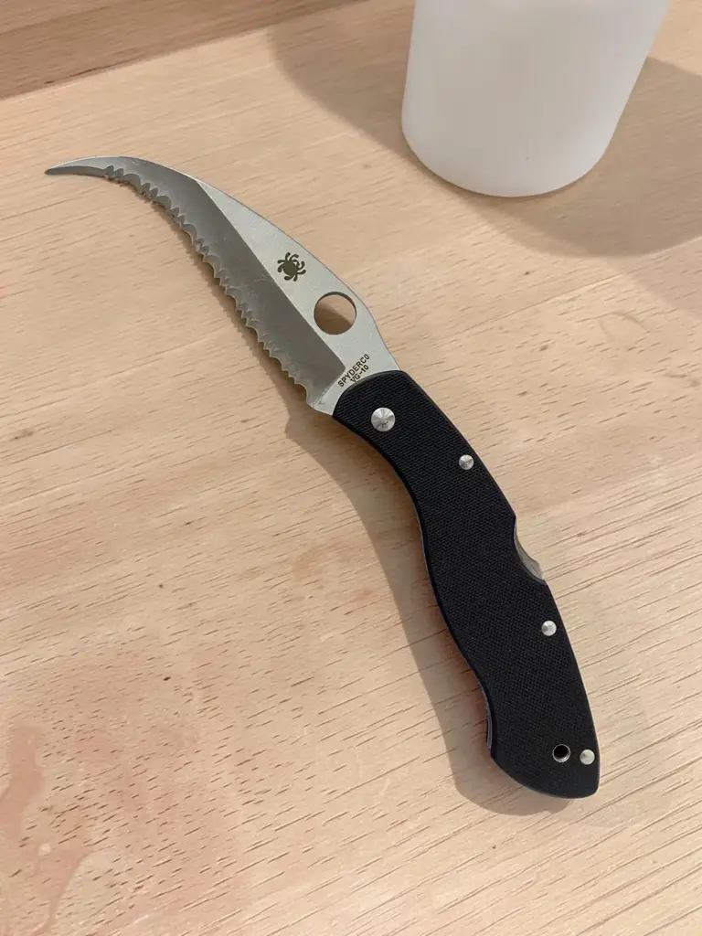 Spyderco Civilian Reverse "S" Hawkbill Blade. - View 3