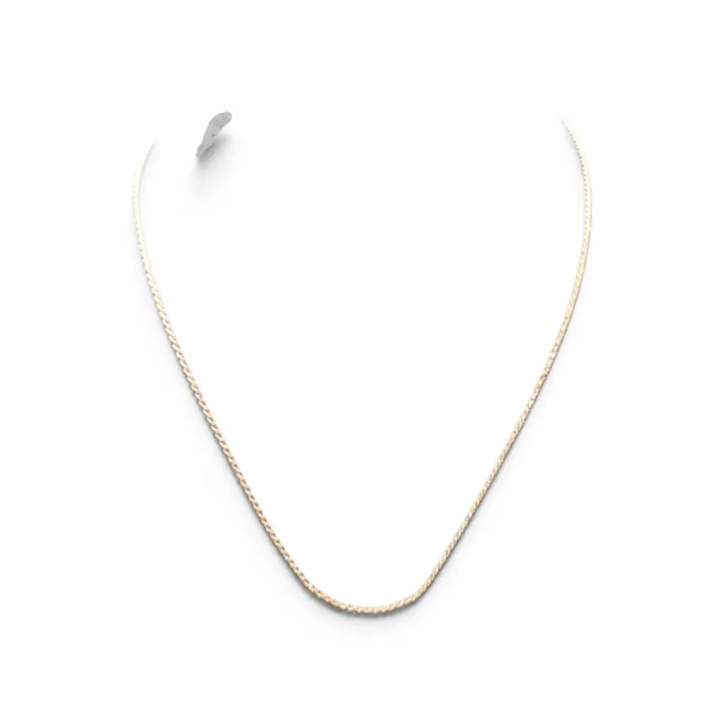 Silver Chain Necklace 50Cm Italian Clasp - View 2