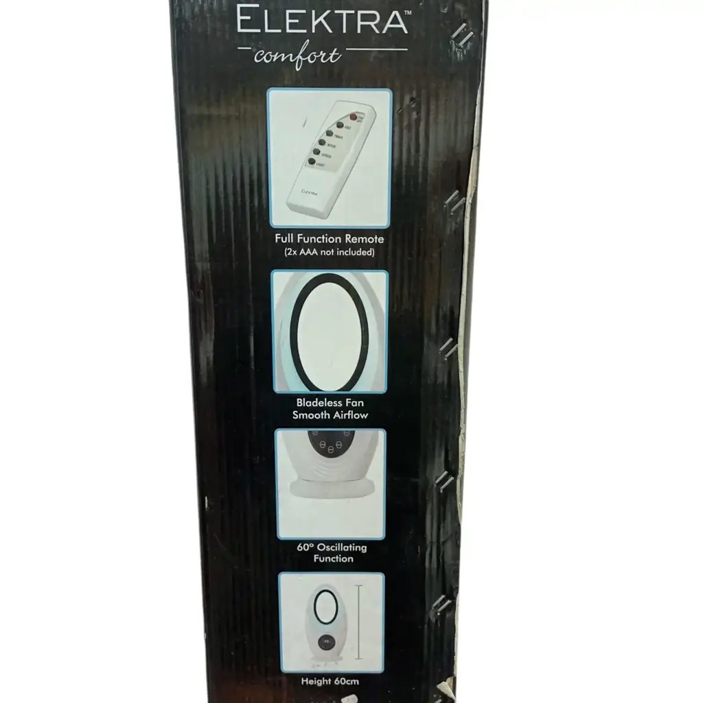 Elektra Aero-Cool Bladeless Fan With Remote - View 3