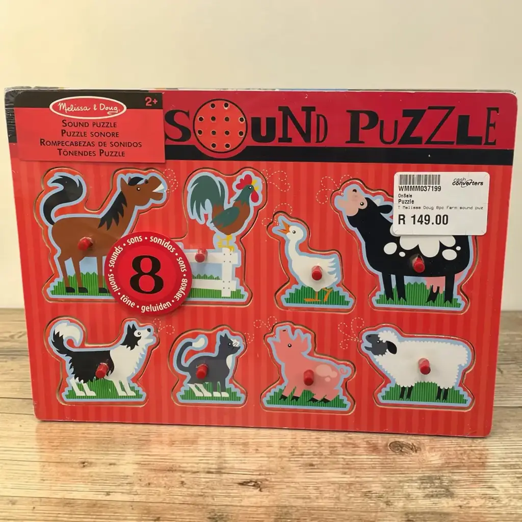 Melissa Doug 8Pc Farm Sound Puzzle