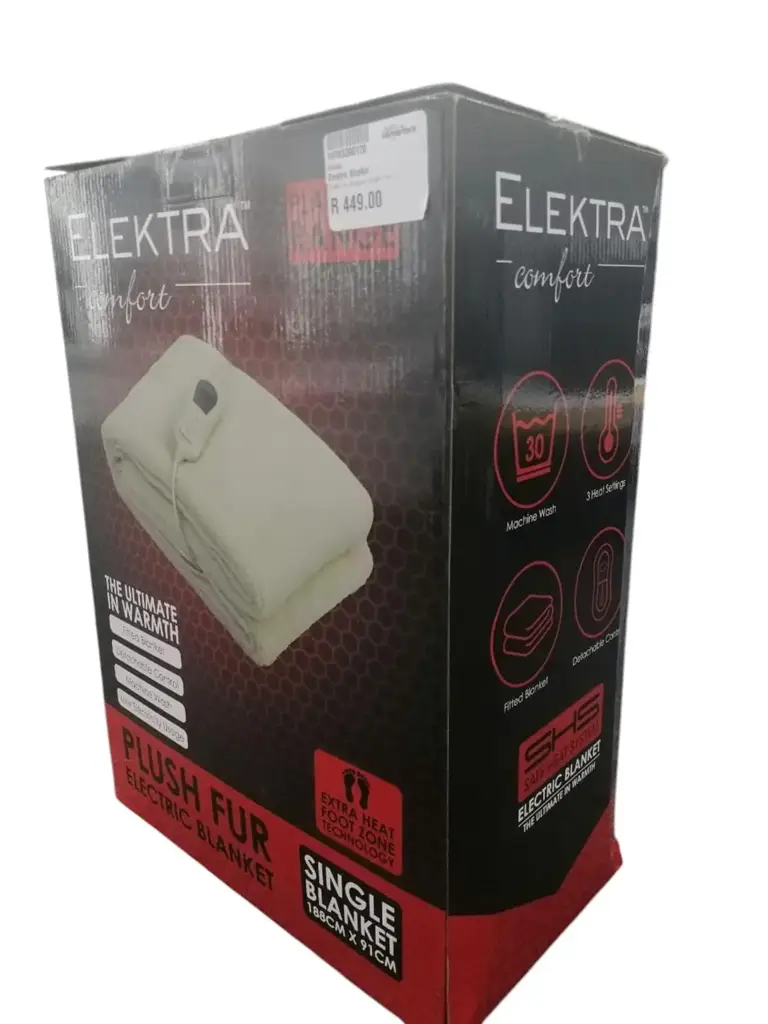 Elektra Comfort Single Plush Fur Electric Blanket - View 3