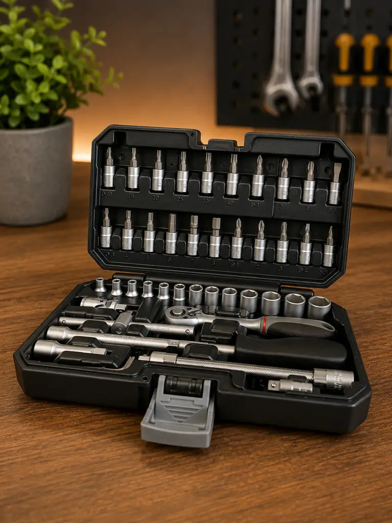 Fb S1995 Socket Set 49Piece 1/4'' Drive Chrome Vanadium