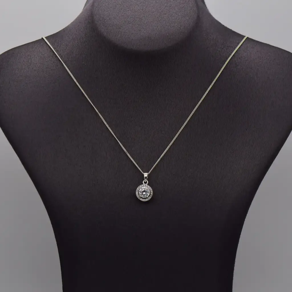 Silver-925 Chain Curb-Link & Pendant