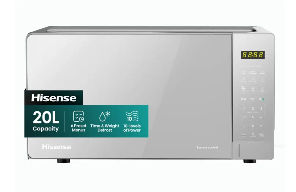 Hisense 20L 700W Digital Microwave Oven Mirror Silver