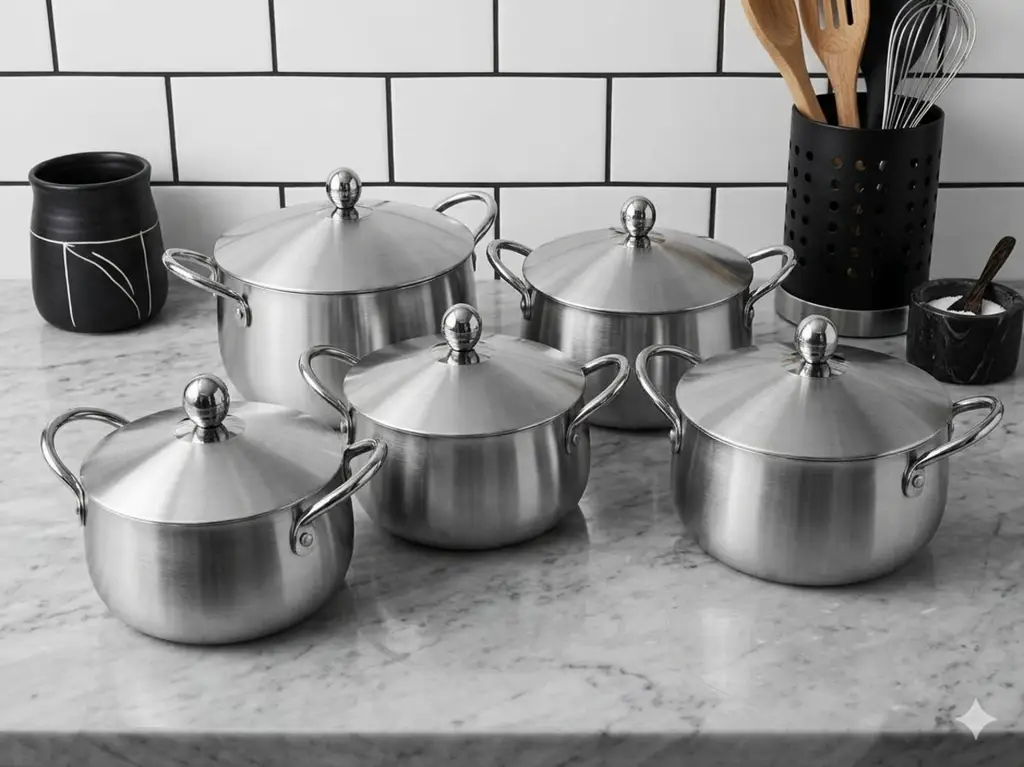 Spbb 0437 Stainless Steel 10-Piece Cookware Set – New