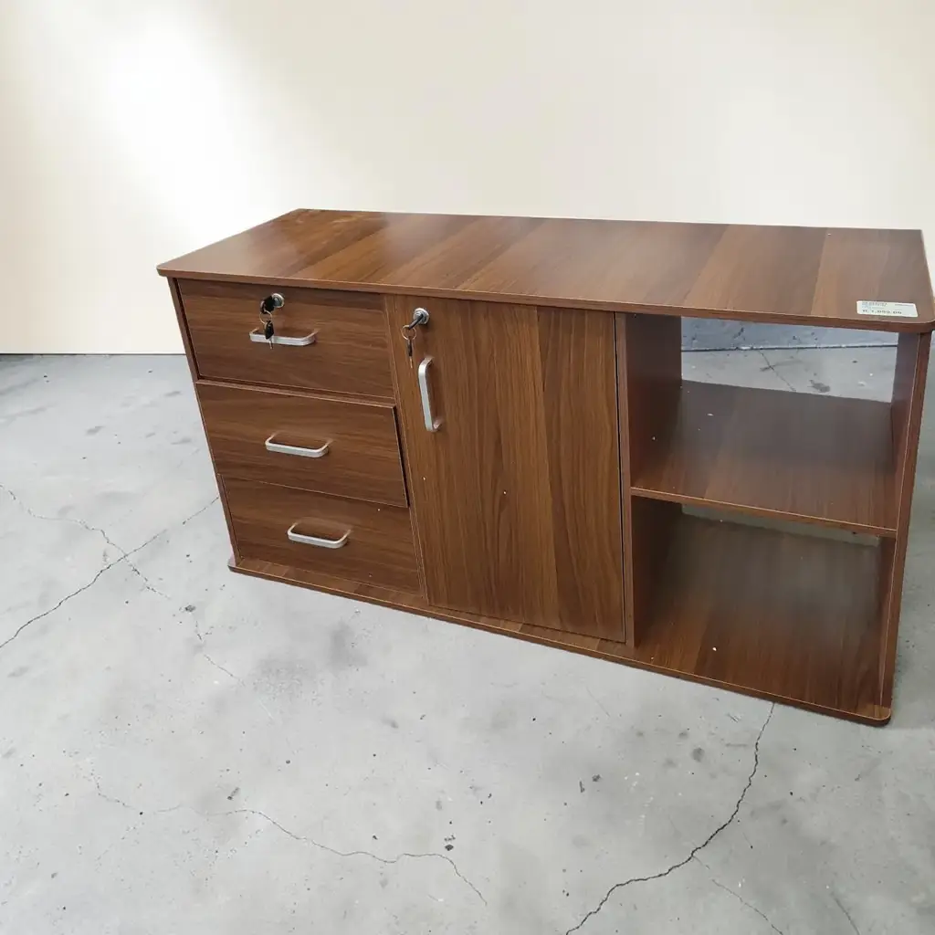 3-Drawer Wood File Cabinet Filing Cabinet