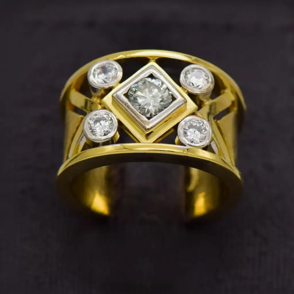 15ct Yellow Gold Dress Ring