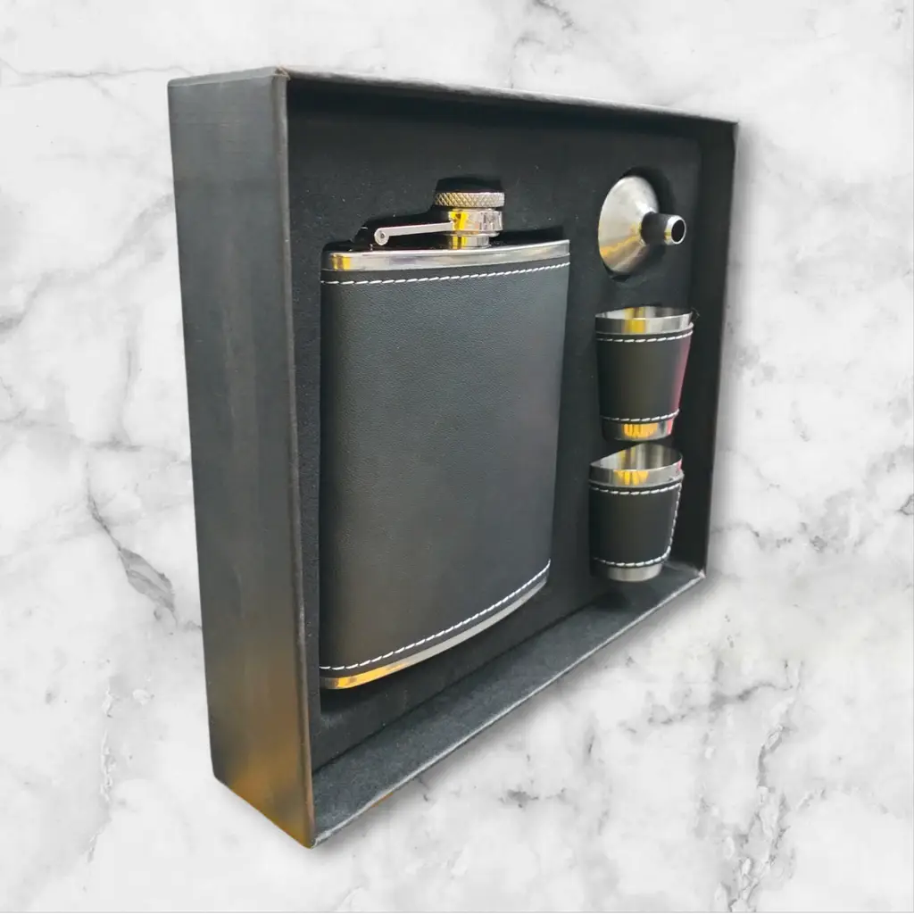 Whiskey Hip Flask Set - View 2