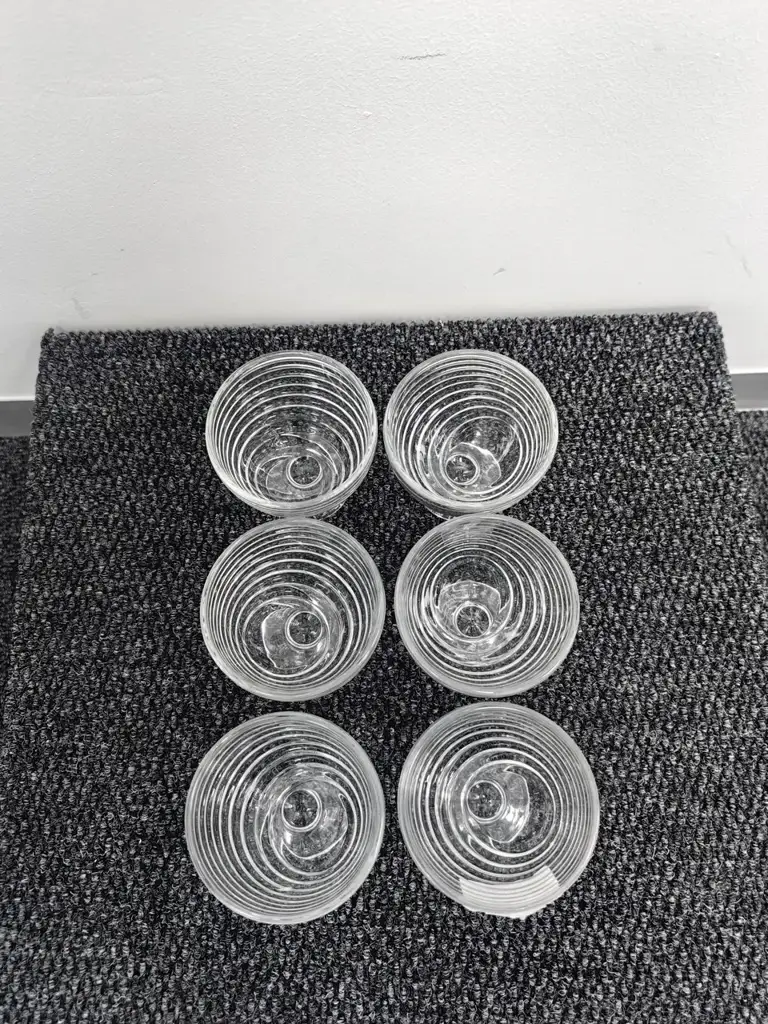 Clear Crystal Footed Ice Cream Sundae Cups - 6 piece - View 2