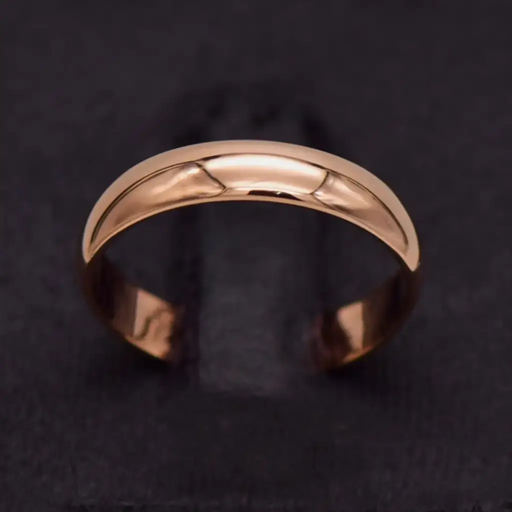 9ct Rose Gold Wedding Band Plain