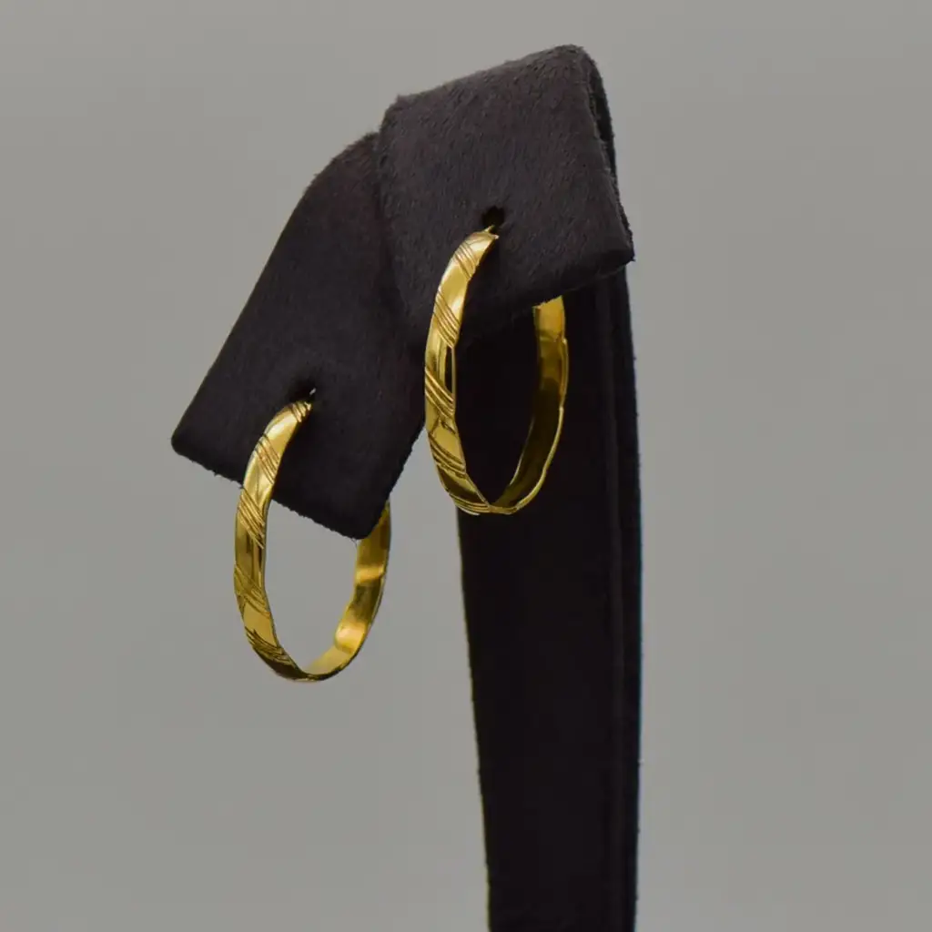 9Ct Yellow Gold Hoop Earrings