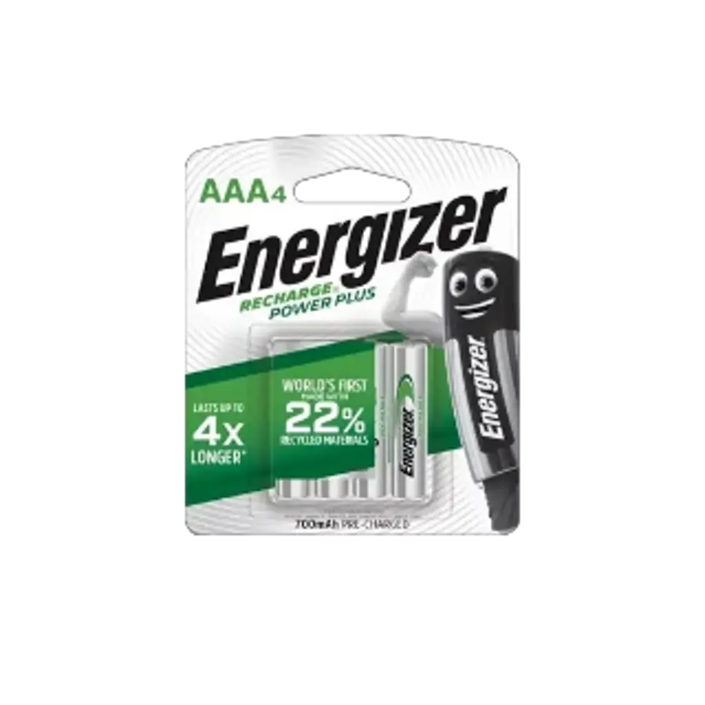 Energizer Recharge Aaa Power Plus Rechargeable Batteries 4-Pack