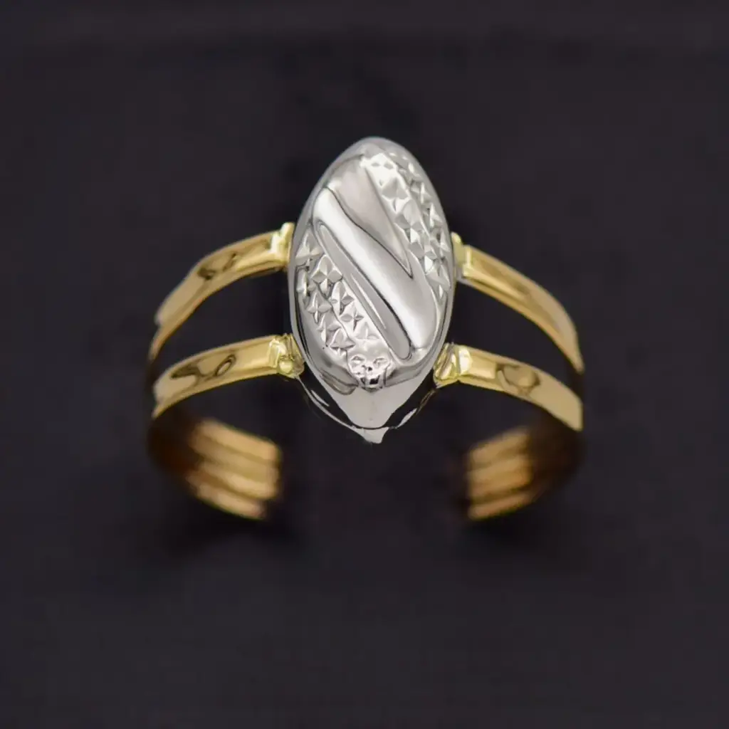 18ct Two Tone Gold Dress Ring