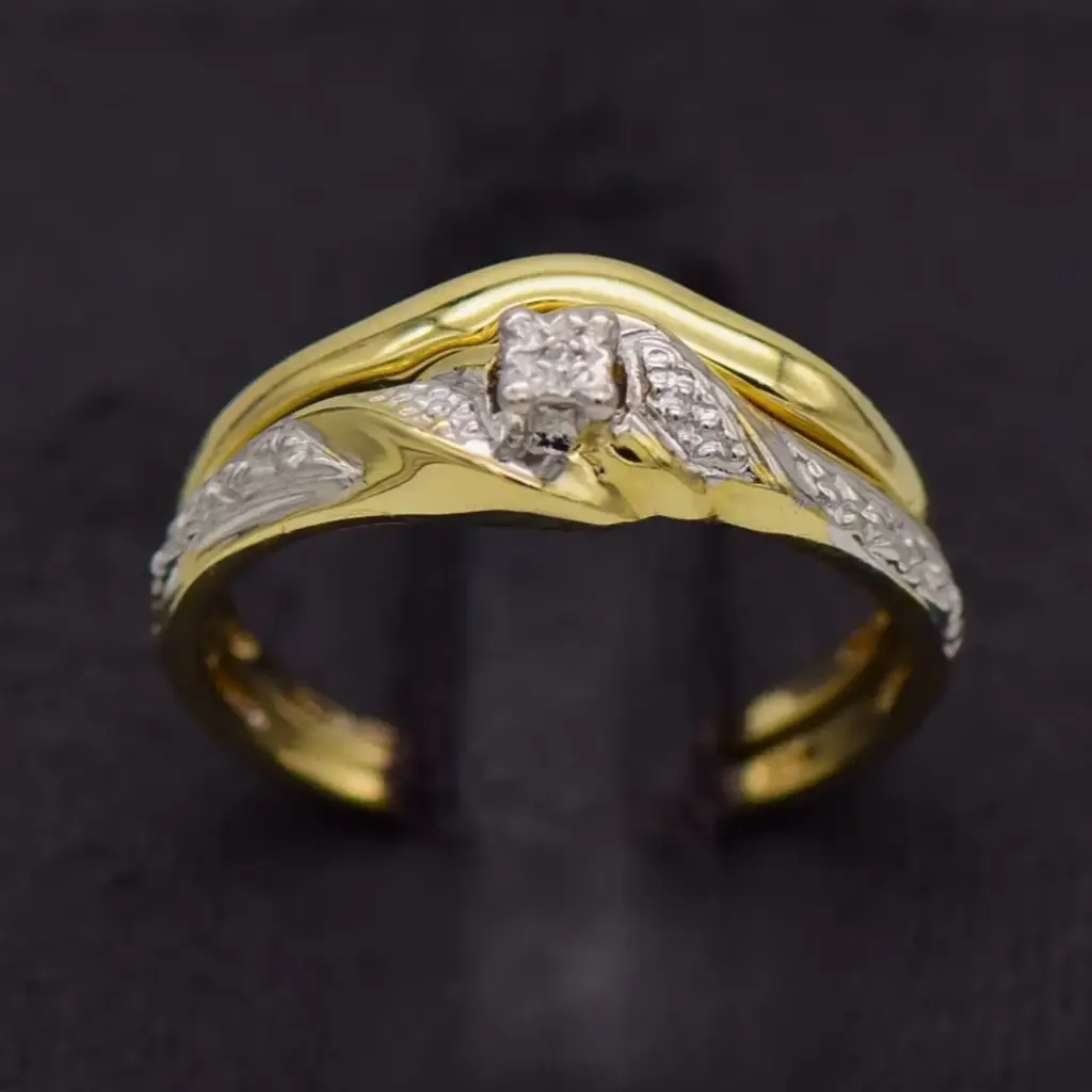 9ct Yellow Gold Yellow Gold Wedding Ring Twin Set