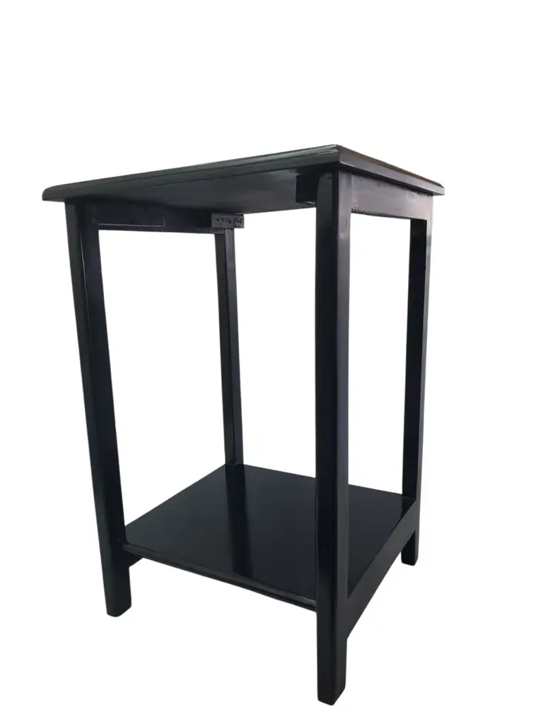 2-Tier Black Side Table - View 2