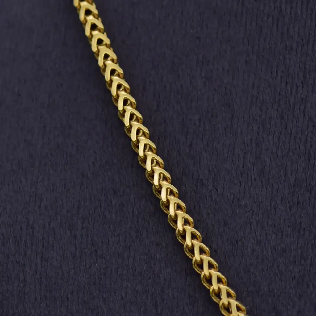 18ct Yellow Gold Chain Wheat-Link - View 2