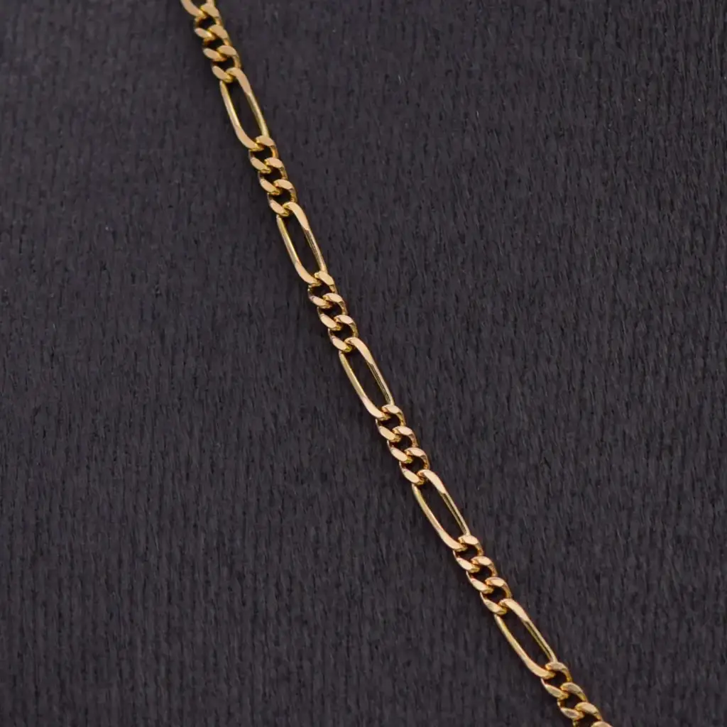 9ct Yellow Gold Chain Figaro - Link - View 2