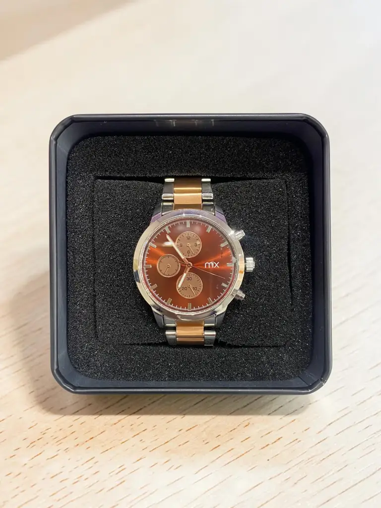 Mx Silver & Rose Plated Two-Tone Bracelet Watch. Mxg W25/1 - View 3