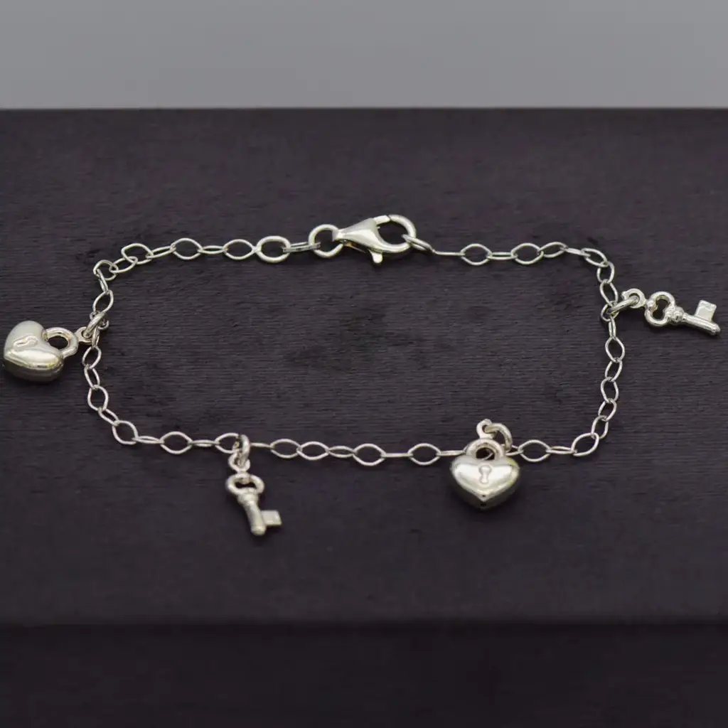 Silver-925 Charm Bracelet Oval-Link