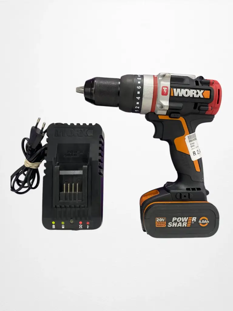 Worx Wx354 20V Brushless Slammer Drill Kit.