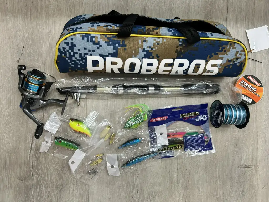 Proberos Beginner Mini Fishing Rod Set With Bag - View 3