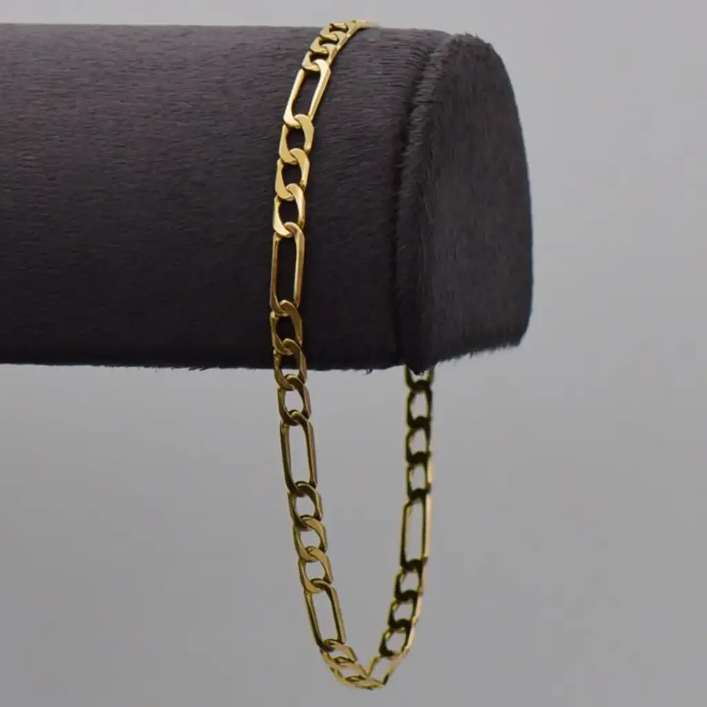 9ct Yellow Gold Bracelet Figaro-Link