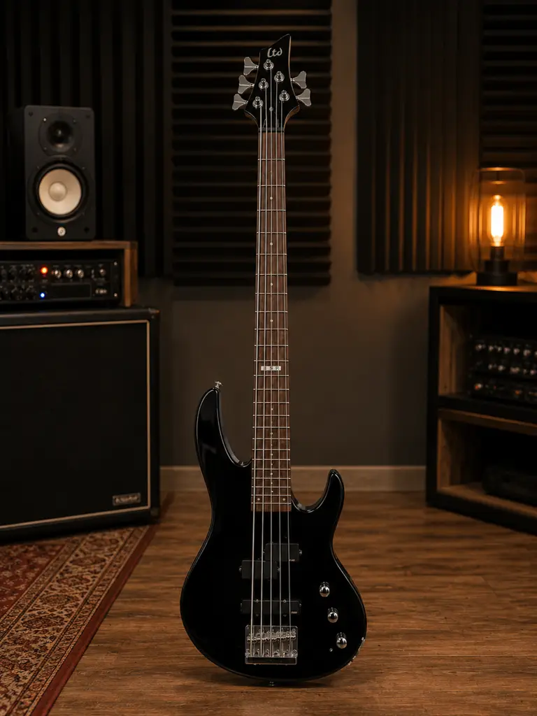 Esp Ltd B-55 5-String Electric Bass Guitar – Black