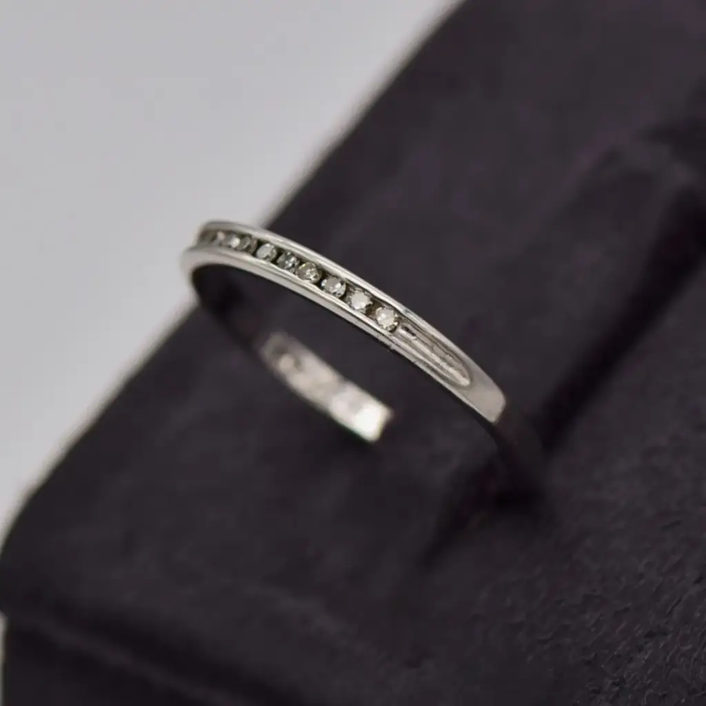 9ct White Gold Eternity Ring - View 3