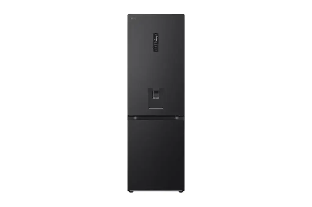 Lg 376L Blck Bottom Freezer Fridge 70Cm With Water Dispenser & Doorcooling+