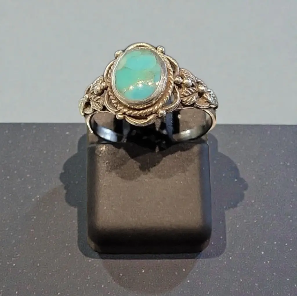 Oval Turq Vintage Ring L