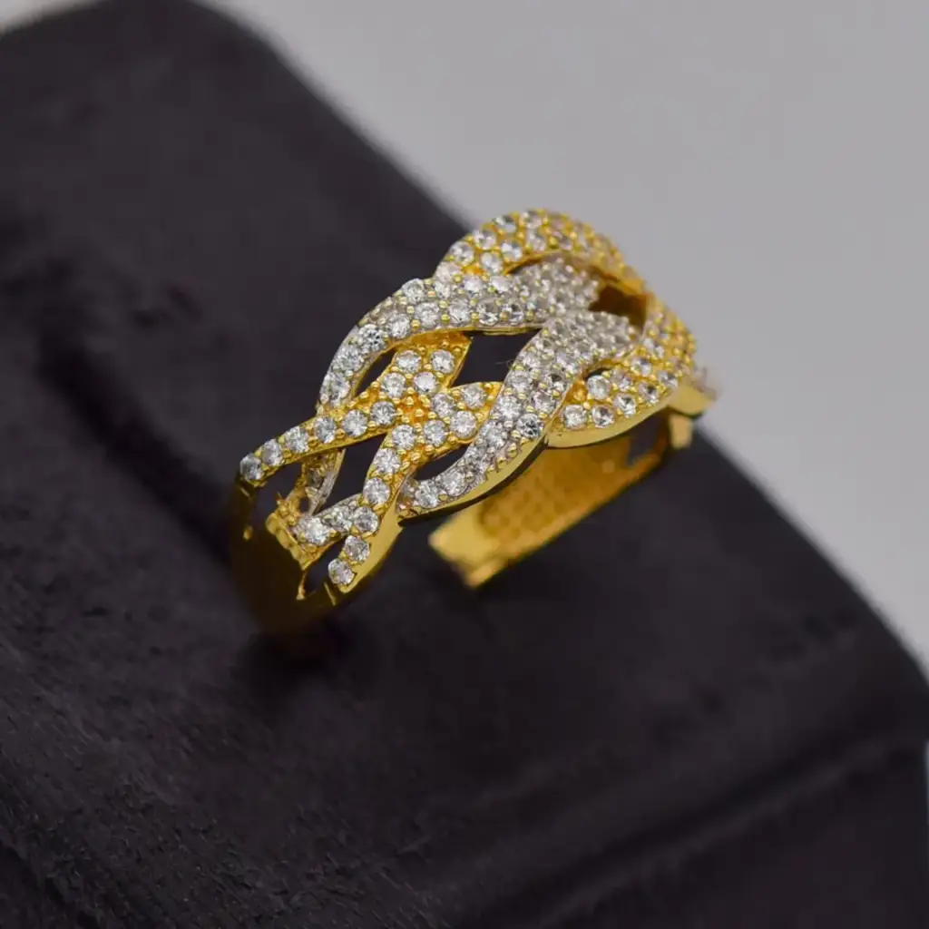 18ct Yellow Gold Dress Ring - View 2