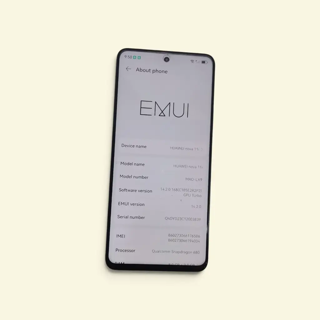 Huawei Nova 11I 128Gb Starry Black Ds Mobile Phone
