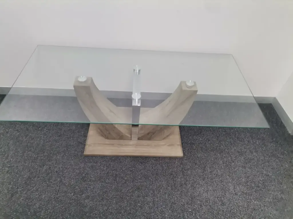 Smte Bateau Glass Coffee Table - Glass Corner Table