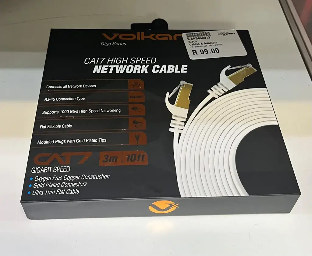 Volkano X Giga Series Cat 7 Network Cable 3M - White