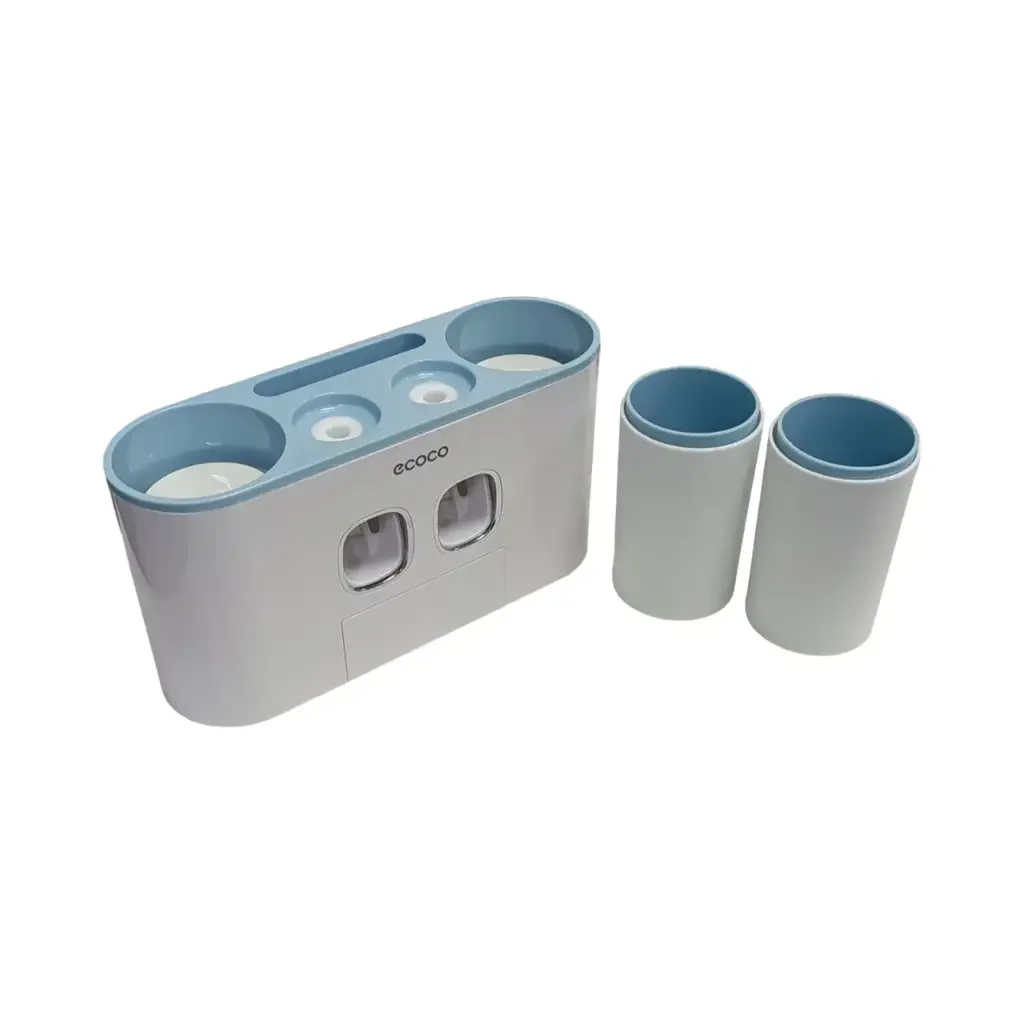 Leyfeng Ecoco Wall-Mounted Toothbrush Holder With 2 Toothpaste Dispensers - View 2