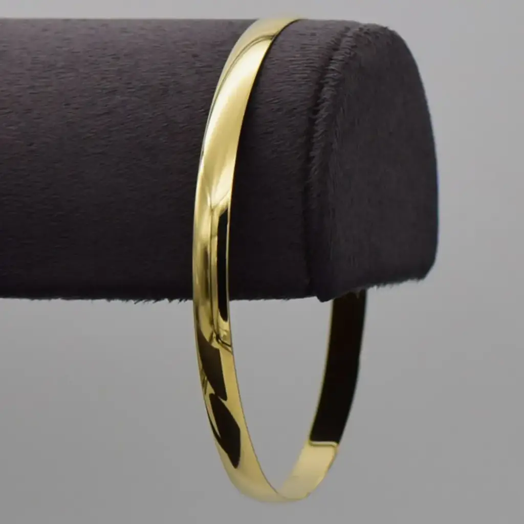 9ct Yellow Gold Bangle Plain