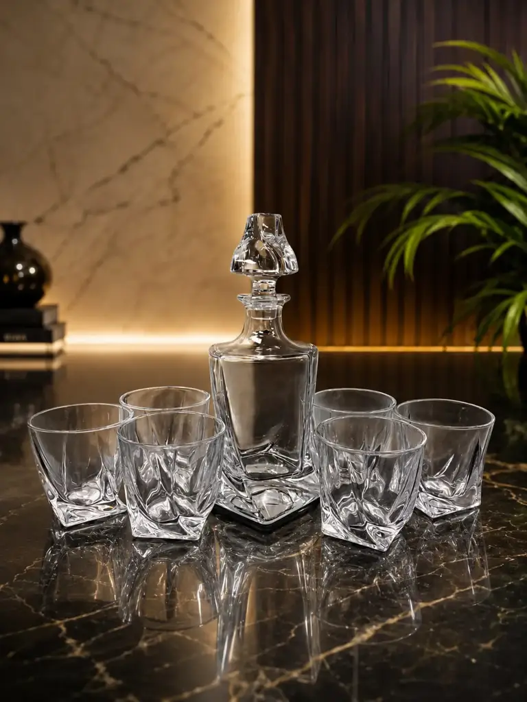 Crystal Whiskey Decanter 7 Pcs