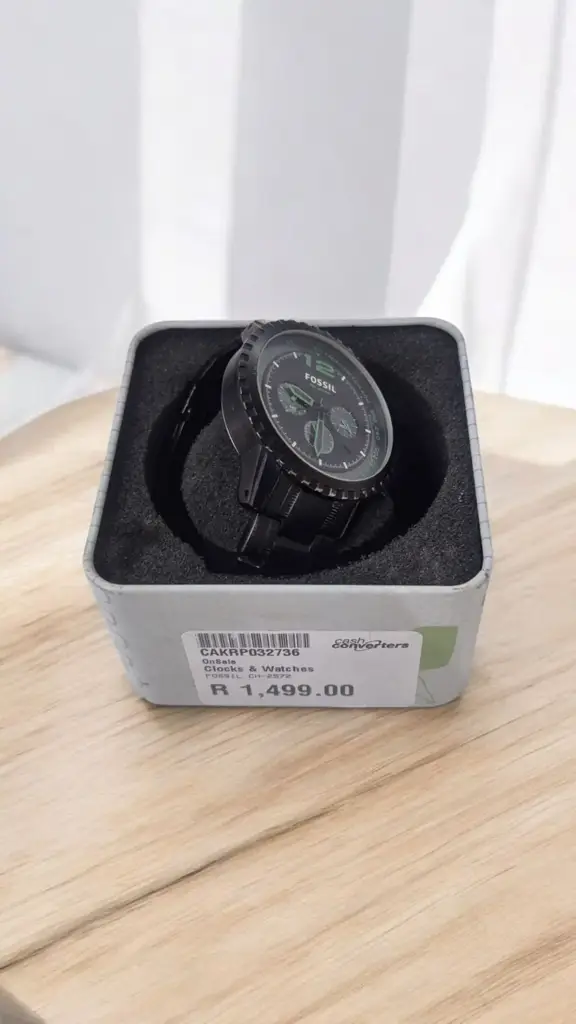 Vintage Fossil Mens Watch Ch-2572 10Atm Water Resistant Tachymeter