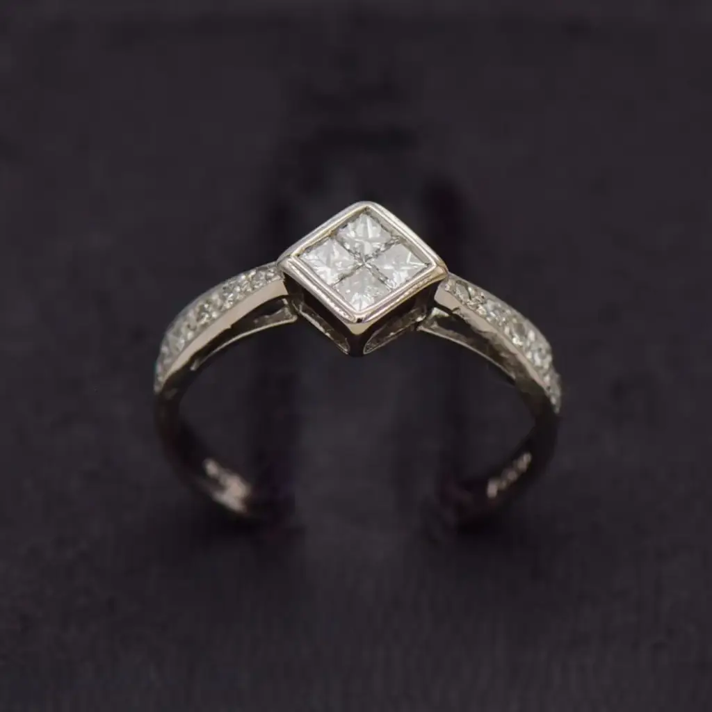 18ct White Gold Dress Ring - View 2
