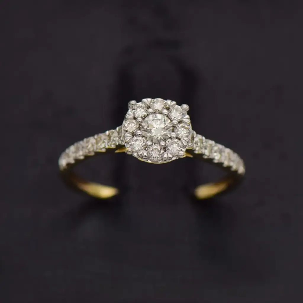9ct Yellow Gold Cluster Ring