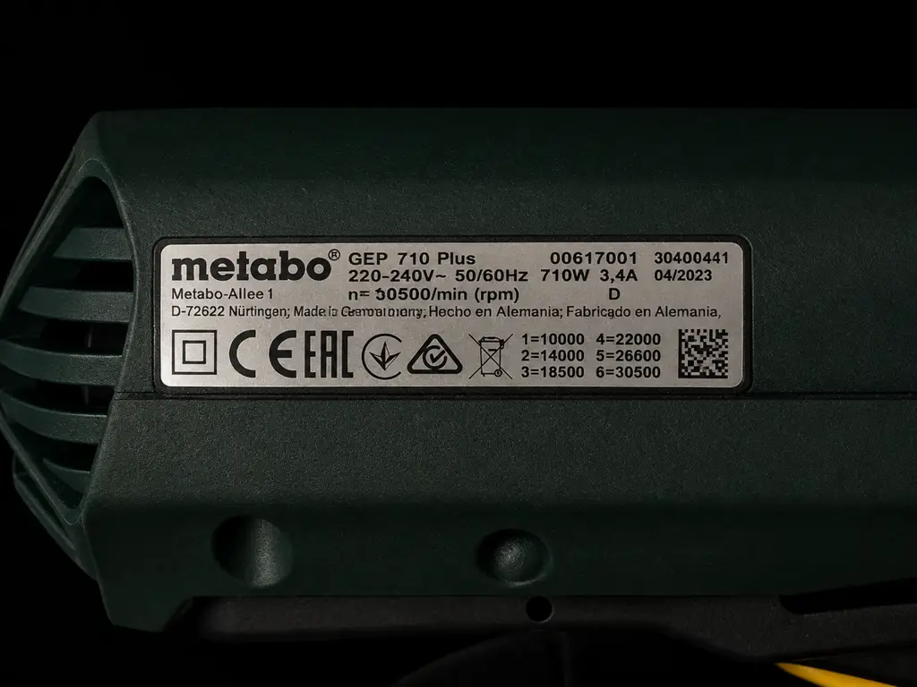 Metabo Gep 710 Plus Straight Grinder - View 2