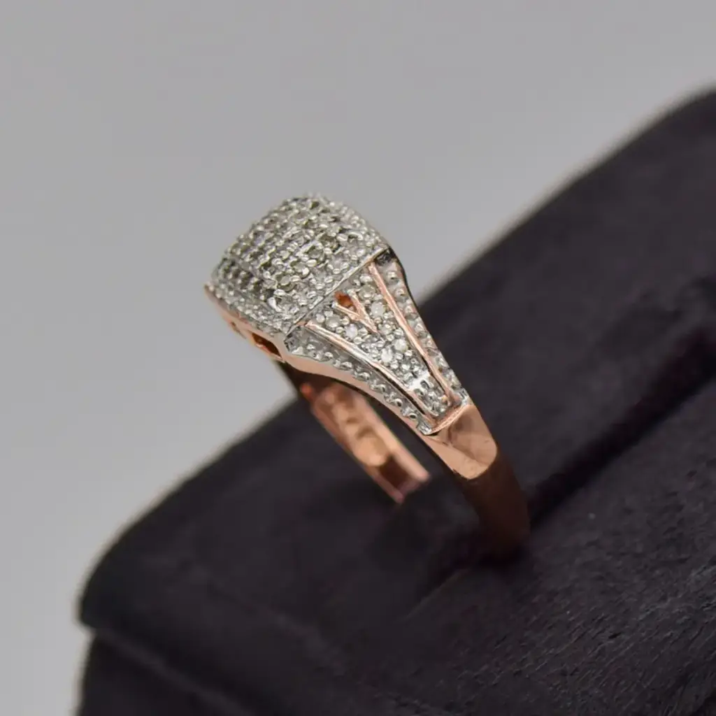 9ct Rose Gold Engagement Ring - View 3