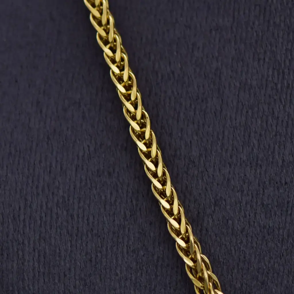 18ct Yellow Gold Chain Wheat-Link - View 2