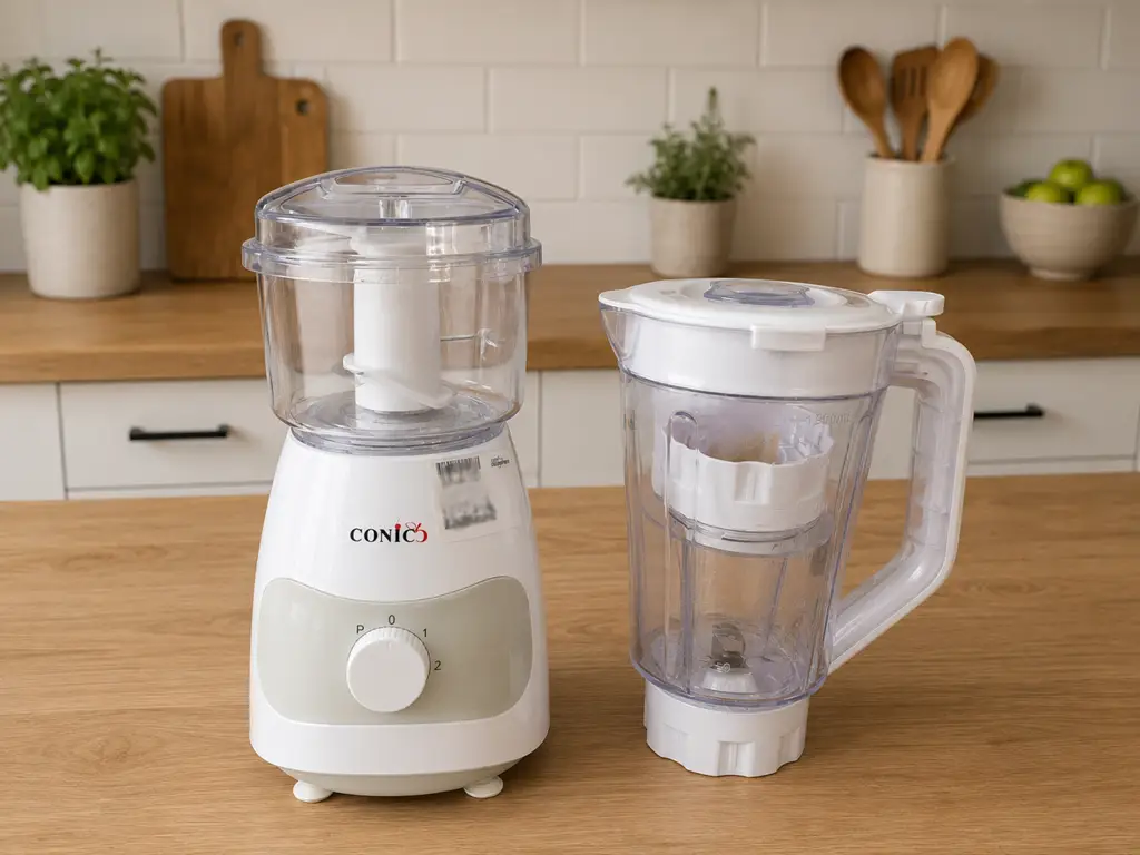 Conic Co815 600W Table Blender & Food Processor – White