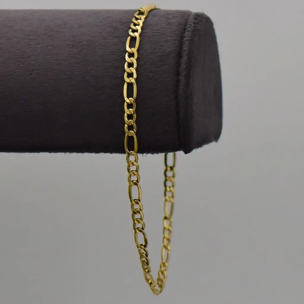 9ct Yellow Gold Bracelet Figaro-Link