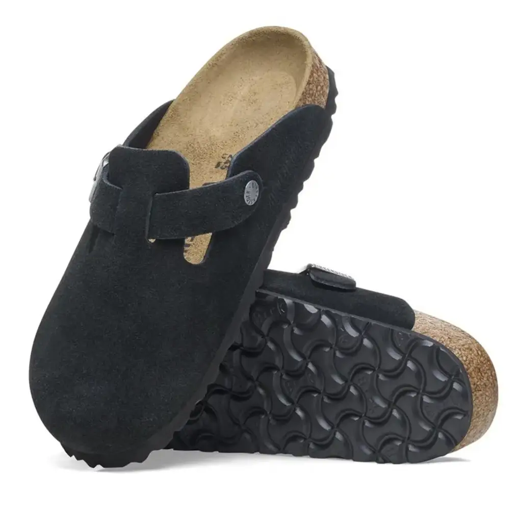 Birkenstock Boston Black Suede Leather R Eu 42 - Regular - View 2