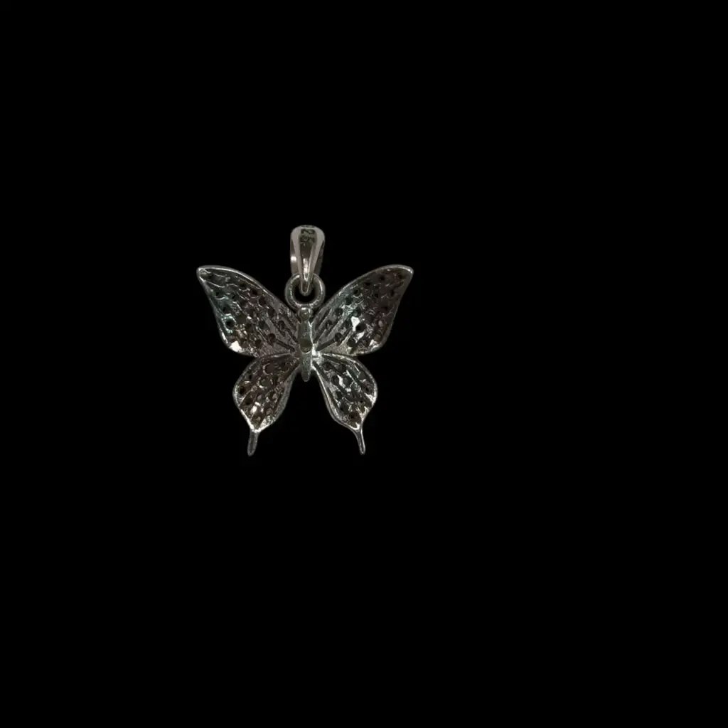 Sterling Silver 925 Butterfly Pendant - View 2