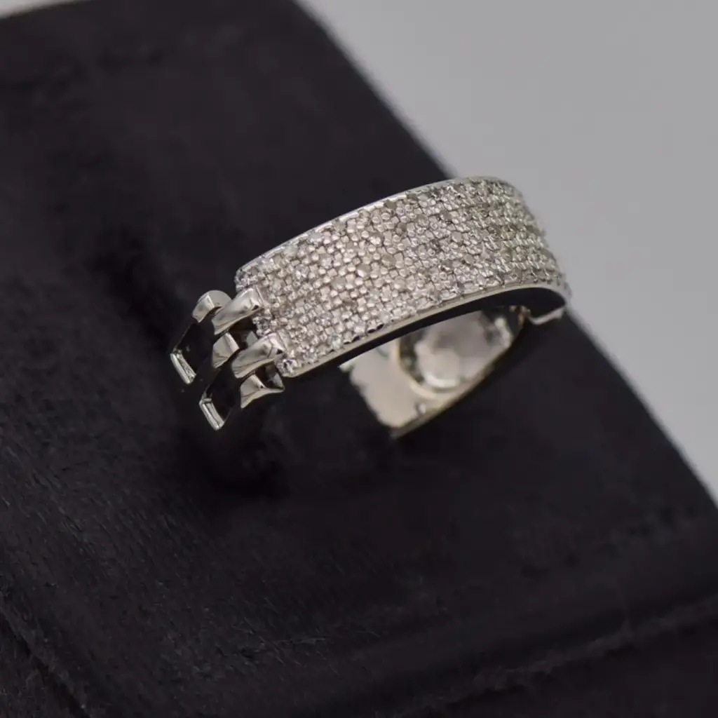 9ct White Gold Dress Ring - View 2