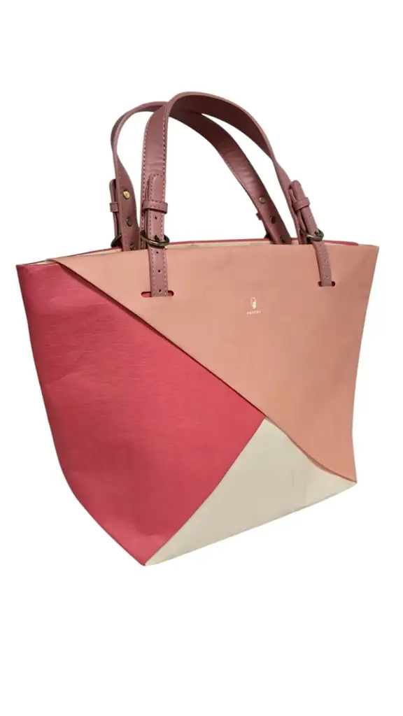 Papery Oritote Colour Block | Pinky Red.